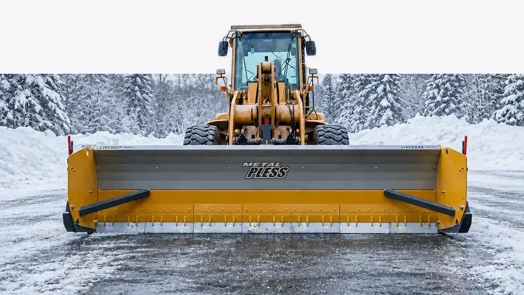 LiveBoxx snowplow on a wheel loader