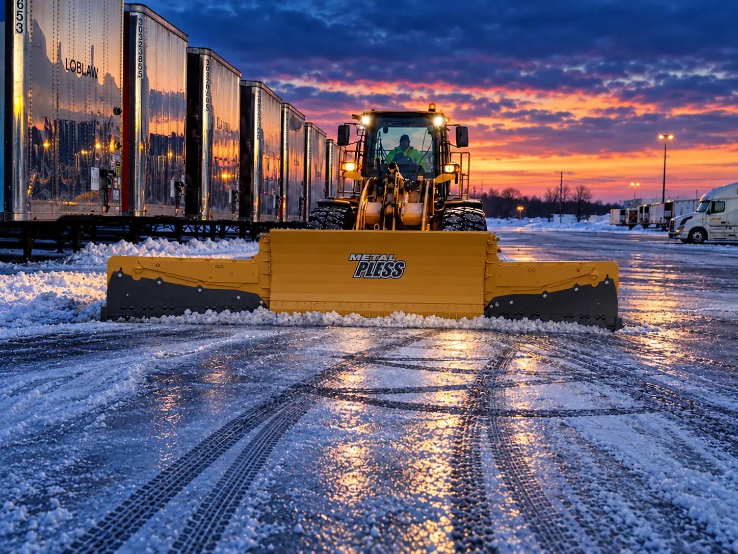 3D Plow on Snowy Road