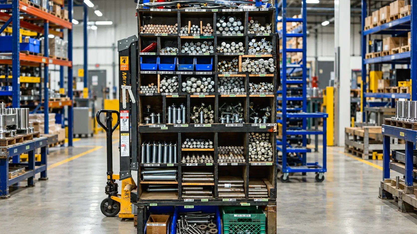 Industrial parts rack workshop